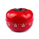 Temporizador Mecânico De Cozinha 60 Minutos Timer Tomate Para Técnica Pomodoro Culinária E Estudos