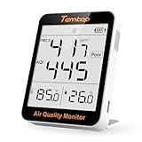 Temtop Monitor De Qualidade Do Ar Termômetro Interno Portátil Aqi Pm2 5 Temperatura Detector De Umidade Para Casa Escritório Ou Escola Testador De Qualidade Do Ar Alimentado Por Bateria Sucção