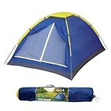 Tenda Barraca Iglu Para 4 Pessoas Camping Acampamento Com Bolsa Azul De Transporte E Mosquiteiro Resistente A Água 2 10 X 1 30m LINHA PREMIUM