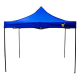 Tenda De Praia Sanfonada Gazebo 3x3 Articulado Pé Alumínio Cor Azul