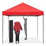Tenda Gazebo 3x3 Sanfonada Articulada Aço Galvanizado Bolsa Barraca Toldo Feira Pesca Praia Piscina Garagem De Carro Automovél Vermelho 