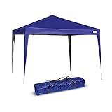 Tenda Gazebo Articulado Sanfonado 3x3m Alumínio Poliéster Praia Piscina Camping Azul 4000 Tobee Azul