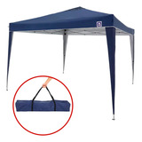 Tenda Gazebo Azul Estrutura Articulada Silvercoating 3x3m