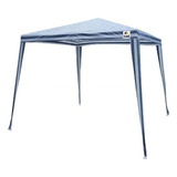 Tenda Gazebo Desmontável Azul branco Para Praia Piscina Camping Com Base 3x3m Bolsa Para Viagem Belfix 301250