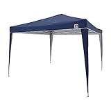 Tenda Gazebo Dobrável 3m X 3m Poliéster Azul Bel