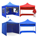 Tenda Gazebo Sanfonada 2x2 Com 3 Laterais Impermeáveis Pro Cor Vermelho