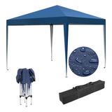 Tenda Gazebo Sanfonado 3x3 Metros Praia Dobrável Azul