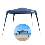 Tenda Praia 3x3 Gazebo Barraca Camping Azul Feira Tubular
