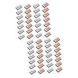 TENDYCOCO 100 Pçs Clipe De Zíper Decorativo Puxa Acessórios De Latão Acessórios Enfeitados Jaqueta Zíper Retentor De Zíper De Metal Kit De Reparo Rolha De Zíper Clipe De Cabo Zíper Sacos De