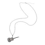 TENDYCOCO 4 Peças De Instrumento Musical Colar De Guitarra Menino Colar De Guitarra Porta Palheta Colar Instrumentos Musicais Colar Criativo Guitarra Elétrica Corrente De Colar De Aço