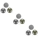 Tendycoco 6 Pçs Camafeu Broche Vidro Em Forma De Coração Vaso Nórdico Tv Cofrinho Antigo Pinos Redondos Broches óleo, 3.9x3.9cmx3pcs, Metal Couro Sintético, Liga Metálica. Sem Pedras Preciosas