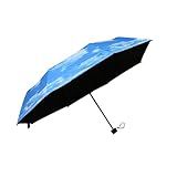 Tendycoco 8 Guarda-chuva Compacto Três Guarda-chuva Dobrável Guarda-chuva Osso Guarda-chuva Vinil
