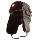 TENDYCOCO Chapéus Chapéu De Algodão Chapéu Ushanka Aba De Orelha Soviético Ushanka Boné Piloto Ushanka Chapéu Chapéu Caçador De Pele Chapéu De Pele Sintética Com Aba De Orelha Chapéu Caçador Chapéu