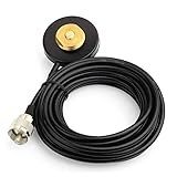 TengKo Base Magnética De Montagem NMO 4 9 M 5M Antena Cabo Teto Ou Porta Malas Para Rádios Móveis PL259 Conector Para Rádios Móveis Yaesu Kenwood Vertex Icom Preto 