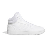 Tênis adidas Hoops 3.0 Mid Casual Branco Feminino Original