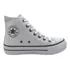 Tênis All Star Cano Alto Plataforma Bota Branco Couro
