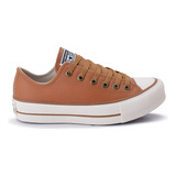 Tênis All Star Feminino Original Plataforma Couro Pu