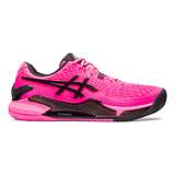 Tênis Asics Gel resolution 9 Clay Color Hot Pink black Adulto 43 Br