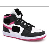 Tênis Bota Air Feminino Masculino Cano Alto Rosa
