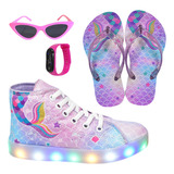 Tenis Botinha Infantil Led