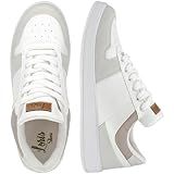 Tênis Branco Feminino Casual Confortável Com Recortes Colorido Original Lóris Shoes 7802 Branco Com Areia BR Adulto Numérico 38
