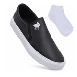 Tênis Casual Polo Slip On Sapatênis Sem Cadarço Iate Moderno