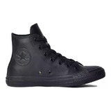Tenis Converse All Star Original Monochrome Preto Couro
