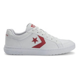 Tênis Converse All Star Pro Blaze Ox Branco Vermelho Couro