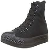 Tênis Converse Unissex Adulto Chuck Taylor All Star Cano Alto Black Monochrome 14 Women 12 Men