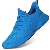 Tênis De Corrida Masculino Sem Cadarço Leve Respirável Sola Macia Claro Azul 10