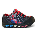 Tenis De Led Homem Aranha Luzinha Infantil Masculino