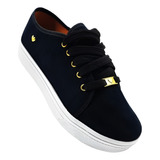 Tênis Feminino Casual Confortável Pingente Coração Confort