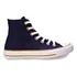 Tênis Feminino Chuck Taylor Cano Longo Tecido All Star Cor Marinho Escuro/marrom Claro/branco Desenho Do Tecido Liso Tamanho 39 Br