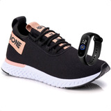 Tênis Feminino Polo Ultrabone Caminhada Academia Relógio