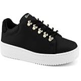 Tênis Feminino Ramarim Sneaker Ilhos Preto