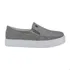 Tênis Feminino Slip On Shiny Lizard Brilho Cinza Grafite