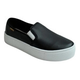 Tênis Flatform Moleca Feminino Casual Preto Total Conforto