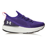 Tênis Infantil Charged Quicker Under Armour Cor Purple Black White Desenho Do Tecido Lisa Tamanho 28 Br