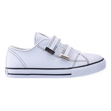 Tenis Infantil Couro Velcro