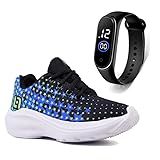 Tenis Infantil De Amarrar Meninos Leve Desenhos LIGHT - Relogio Cor-Azul-Tamanho-25