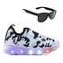 Tenis Infantil De Led Meninos Calce Facil Elastico + Oculos