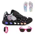 Tenis Infantil De Led Unicornio + Chinelo Oculos Relogio