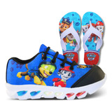 Tênis Infantil Led Personagem Patrulha Canina chinelo barato