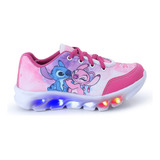 Tênis Infantil Led Stitch Infantil Menina Luzinha Bebe Luz