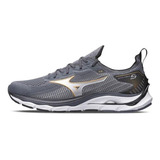 Tênis Masculino Mizuno Wave Mirai 5 Cor Cinza - Adulto 44 Br