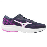 Tênis Mizuno Feminino Goya Roxo branco Pronta Entrega