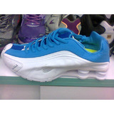 Tenis Nike Shox R4 Branco E Azul N 41 Original 