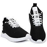 Tênis Para Academia Masculino Esportivo Caminhada Bf Shoes (preto/branco, Br_footwear_size_system, Adult, Numeric, Numeric_42)