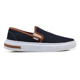 Tenis Sapatenis Slip On Mocassim Masculin Original Em Tecido