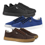 Tenis Sb Masculino Kit 3 Pares Sapatenis Varias Cores